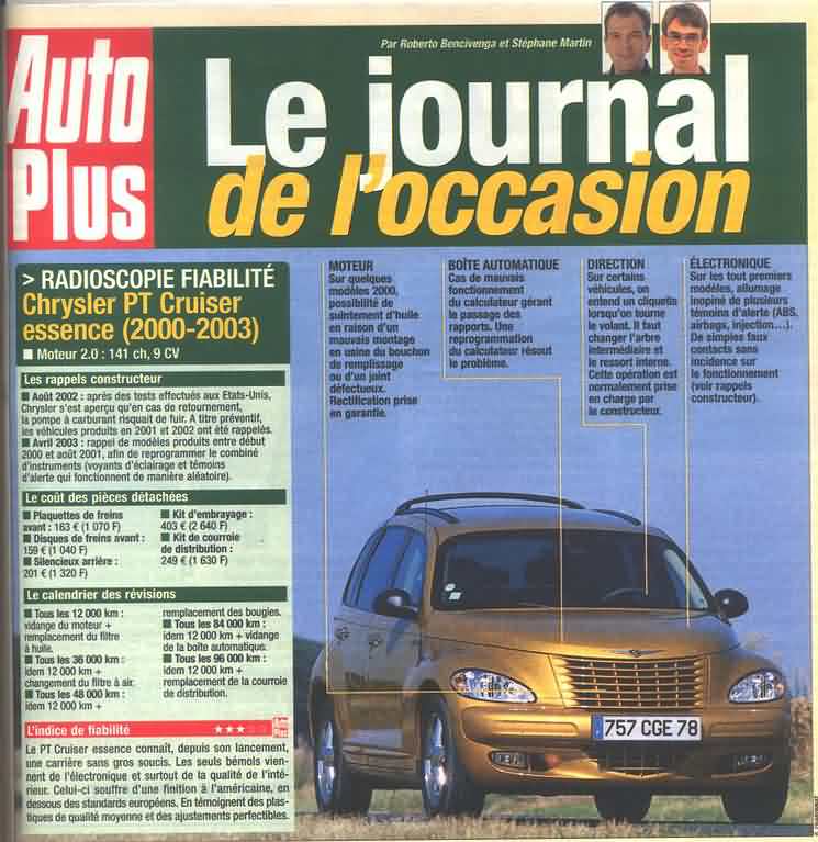 Auto Plus Mag Test PT Cruiser